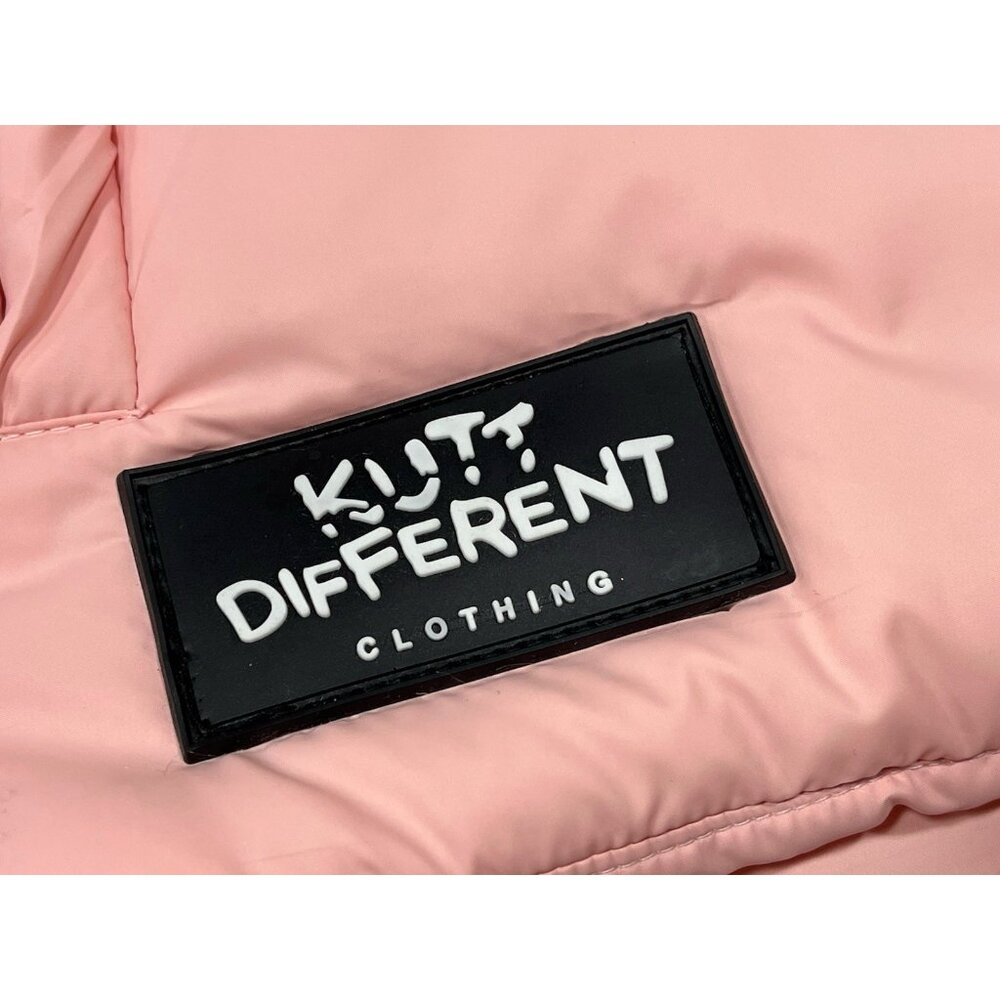 Kult Different Pink Puffer Vest Certified Battle Tested Size Large Streetwear - Picture 3 of 9